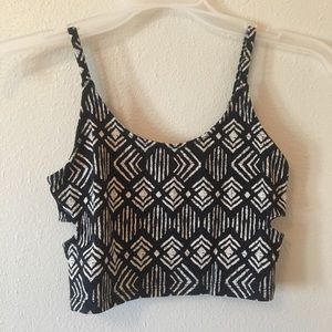 Forever 21 tribal print crop top